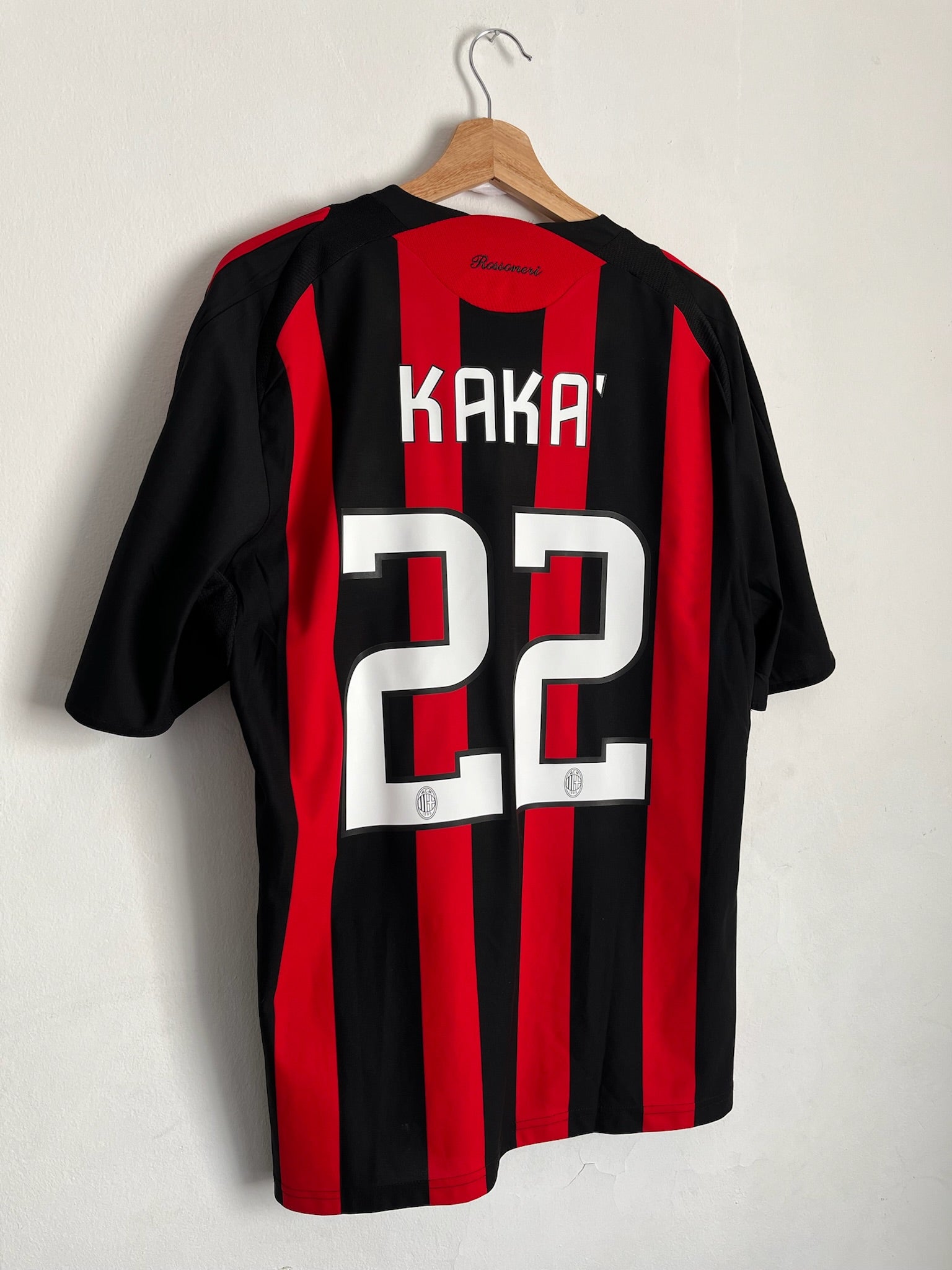 【フルパッチ】AC Milan 08/09 KAKA 22番 ユニフォームセット ACミラン(AC Milan)08-09 H #22 カカ(Kaka) - USEDサッカー